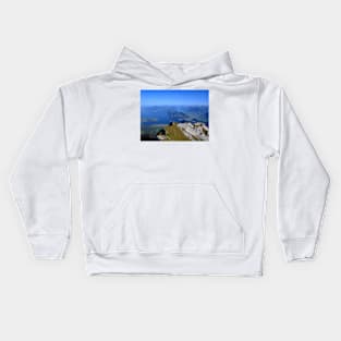 Alps. View from mountain Pilatus. Switzerland. Kids Hoodie